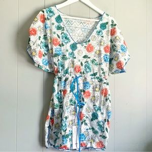 MM BOUTIQUE Gorgeous Floral Beach Swim Cover Up Size Small